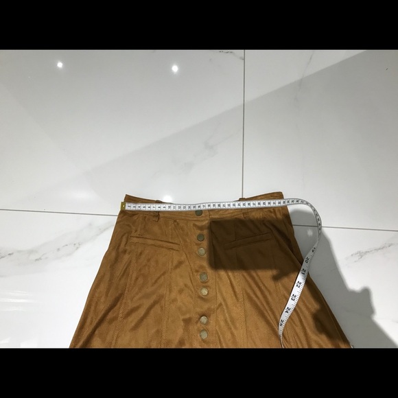 Tan Faux Suede Skirt - Picture 6 of 8